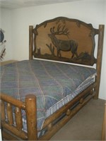 California King Custom Made Log Bed