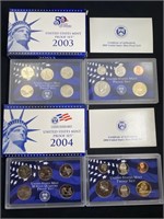 2003 & 2004 US Mint Proof Coin Sets