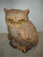Pine Cone Sculpted Owl, 22 inches Tall