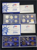 2005 & 2006 US Mint Proof Coin Sets