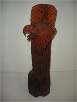 Hand carved Wooden Eagle Head, 27 inches Tall