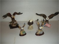 Eagle Figurines, Tallest 7 inches