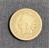 1863 Indian Head Cent - Copper/Nickel