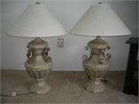 Pair of Lamps, 35 inches Tall
