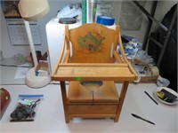 Vintage Wood Potty Chair with Tray 20&1/2" x 14" x
