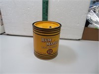 Vtg Rum and Maple Pipe Mixture Tobacco Tin 5" x