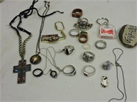 Rings, Costume Jewelry, Key Chains Etc