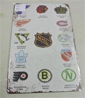 NHL Tin Sign 8"x11 1/2