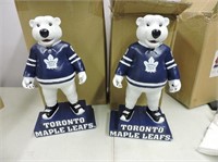 Pair Toronto Maple Leaf Mascots 12"T