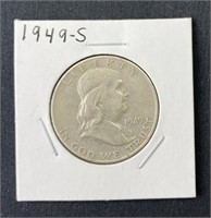 1949-S Franklin Silver Half Dollar US Coin