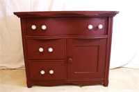 Vintage Curved Front Painted Chest of Drawers