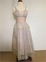 1950s Minuet by Mollie Stone taffeta dress