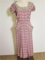 1940s Anna Miller crepe dress