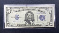 1934-D US $5 Silver Certificate