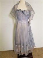 1950s Ceil Chapman strapless cocktail dress