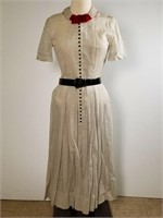 1940s sheer swiss dotted dress