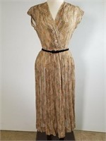 1940s sheer paisley chiffon dress