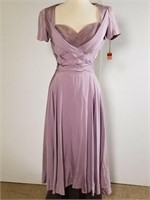 1950 Howard Greer lilac silk dress