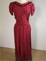 1940s Mollie Parnis silk dress