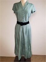 1950s Bonwit Teller silk shirtwaist dress