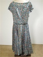 1950s Milton Saunders cotton floral dress