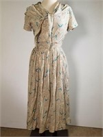 1940s Connie Adams Junior silk dress