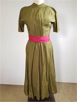 1940s Joset Waller design silk dress