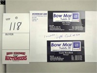 gift certificate, Bow Mar Tisdale