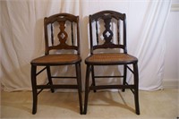 Pair of Antique Cane Seat Chairs