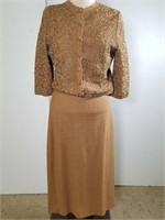 1960s Caledonia ribbon knitted dress