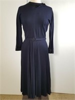 1940s Hannah Troy pleated knit dress