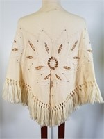 Vintage embroidered cape, shawl