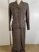 1940s Mangone Herringbone wool suit
