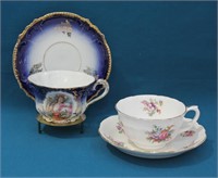 2 Vintage Tea Cups & Saucers