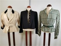 3 vintage Bonwit Teller jackets & 1 skirt