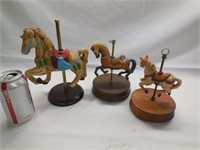 (3) Carousel Horses, 2 Musical