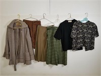 Vintage skirts, sweaters, shorts, etc