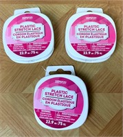 3 Packs of Plastic Stretch Lace