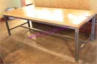 1X, METAL FRAME MAPLE TOP 36 x 96 DINING TABLE