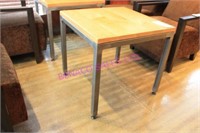 2X, WOOD 26" x 26" MAPLE TOP LOUNGE TABLES