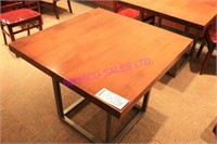 2X, 36"x36" SOLID MAPLE TOP TABLE W/ METAL FRAME