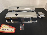Buick 231 V6 Chrome Valve Covers for Small Block