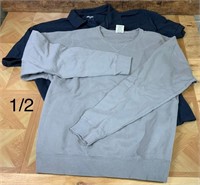 Mens Golf Shirt / Mens Long Sleeved Pullover (XXL)