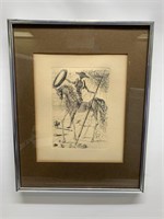 Don Quixote by Salvador Dali Original Etching