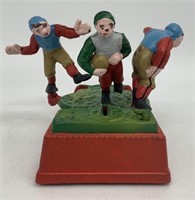 Cast Iron Rugby Football Mechanical Penny Bank