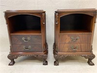 Crotch Mahogany Chippendale Nightstand
