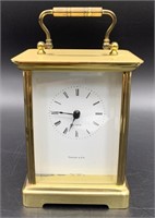 Tiffany & Co. Quartz Brass Deck Clock