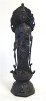 Japanese Iron Sculpture of Kannon Bosatsu