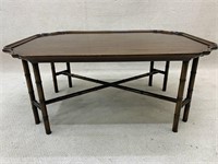 Kittinger Faux Bamboo Tray Top Coffee Table