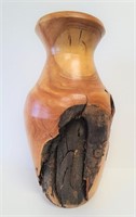Vintage Wooden Vase - Handmade & Signed